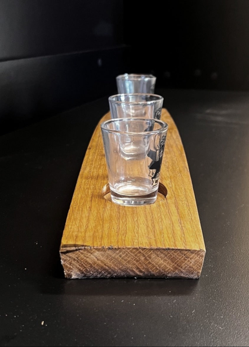 Bourbon Barrel Flight Board