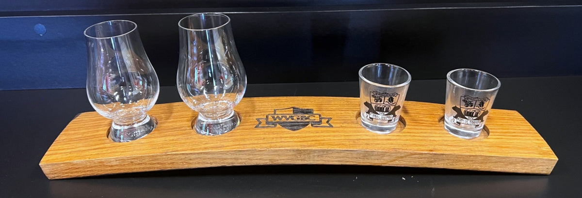Bourbon Barrel Flight Board