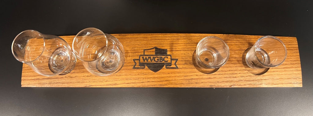 Bourbon Barrel Flight Board
