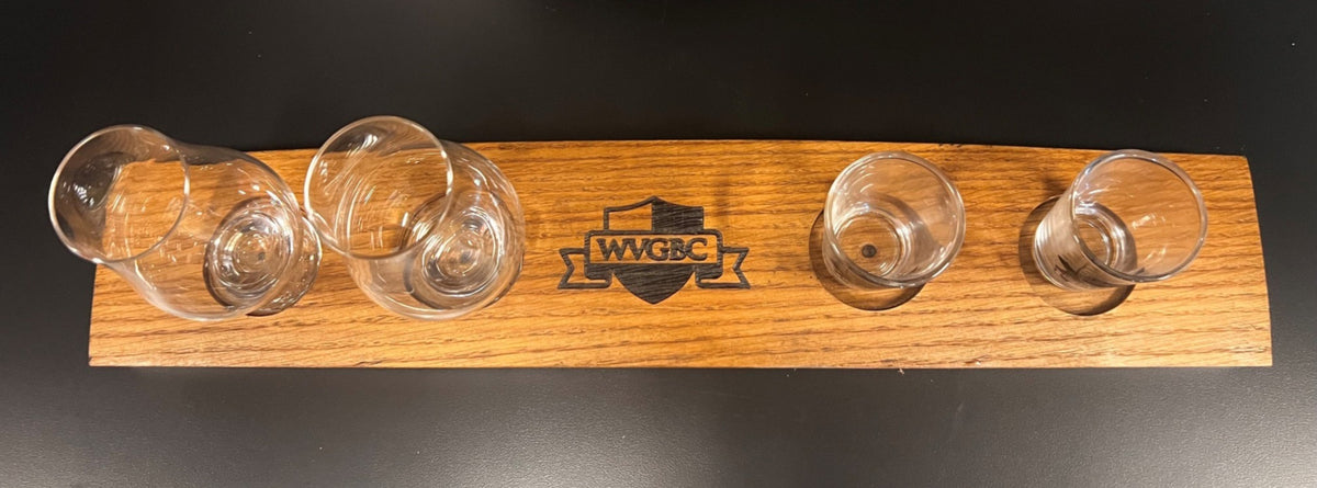 Bourbon Barrel Flight Board