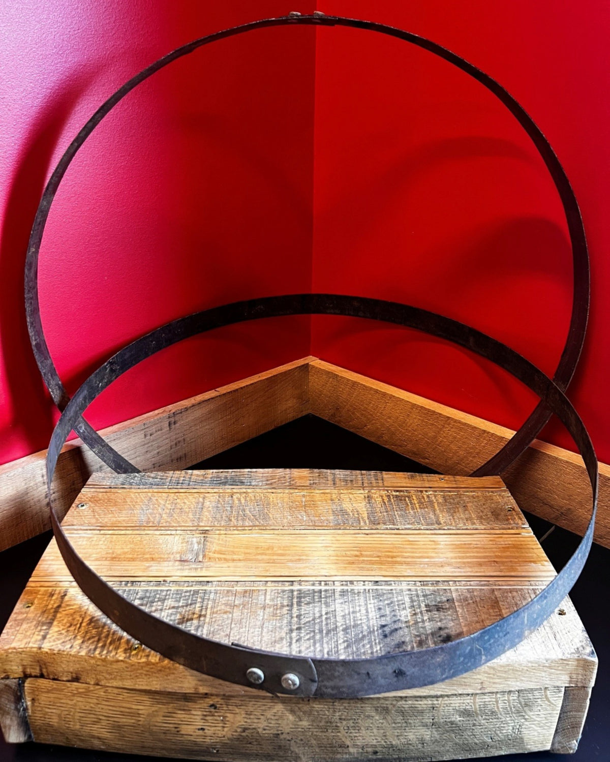 2 Pk. Rusted Steel Barrel Rings